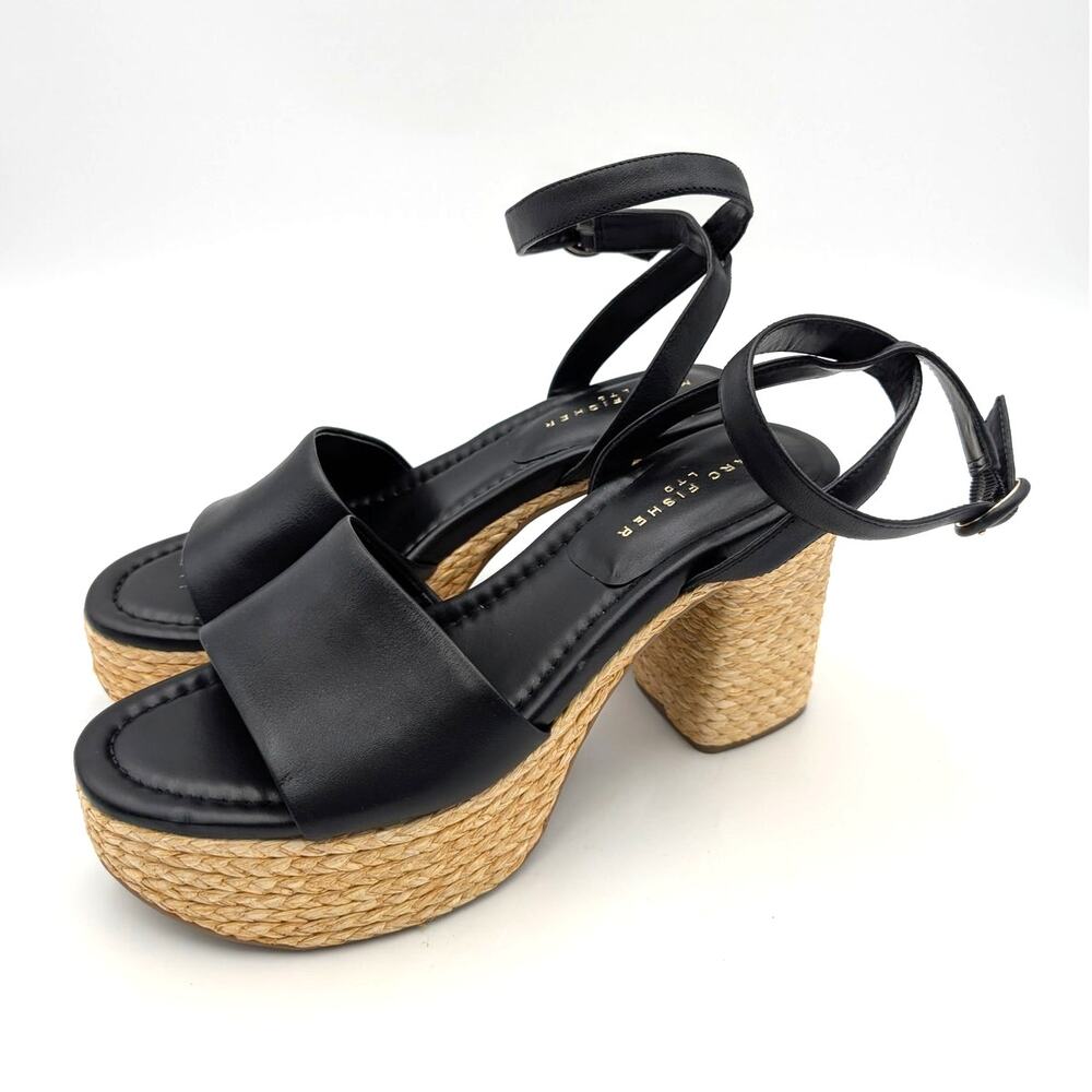 Marc Fisher LTD Palyca Platform Sandals Women's Black Size US10M EU41